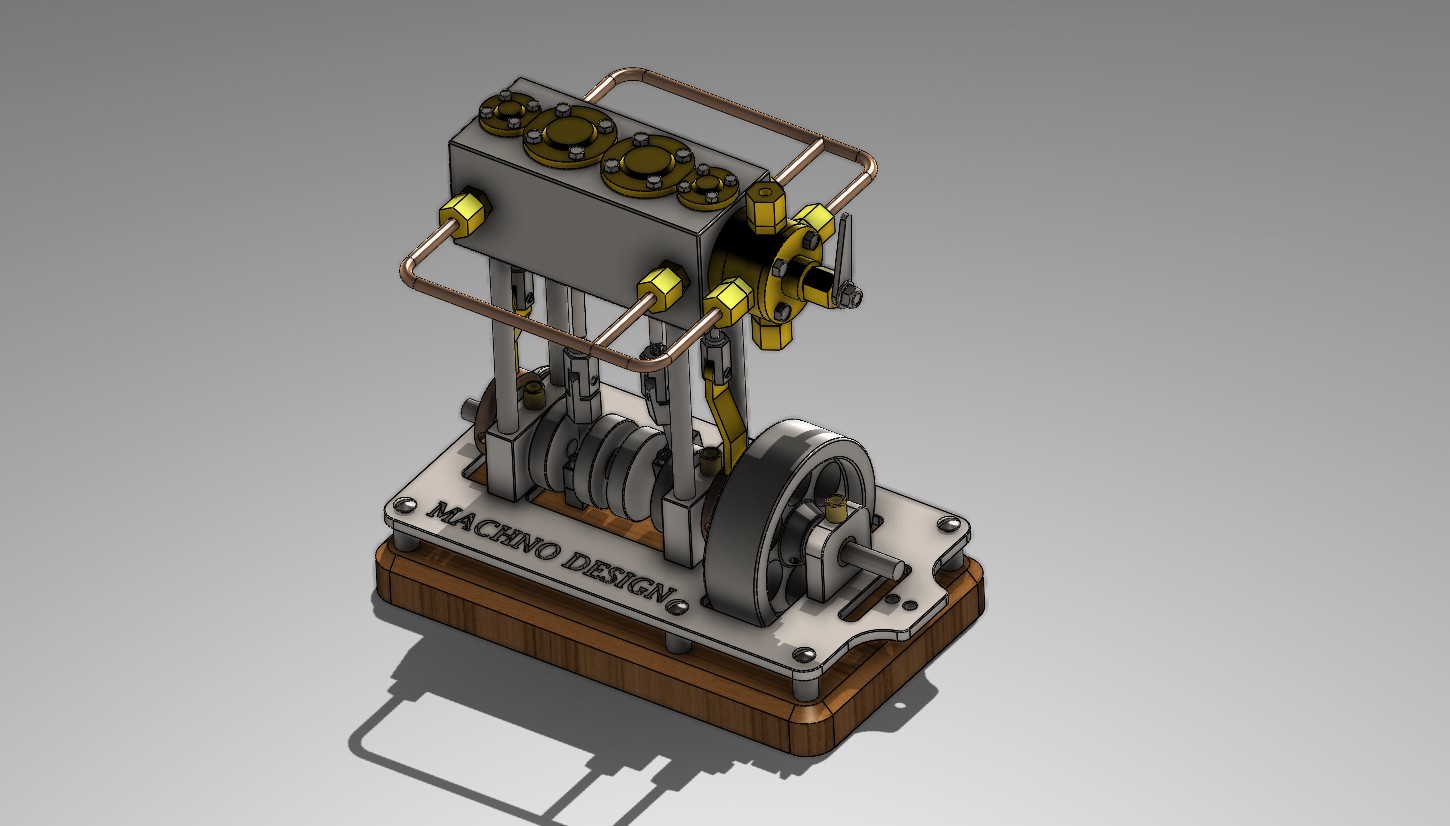 A0003124-2缸立式船用蒸汽机